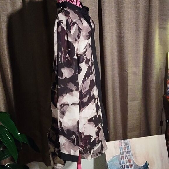 Massimo Black White Button up Sheer Blouse - Picture 5 of 9